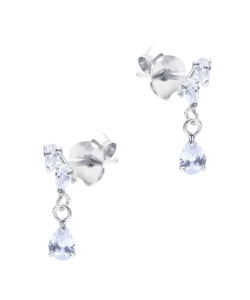 Hanging CZ Crystal Silver Stud Earring STS-6228
